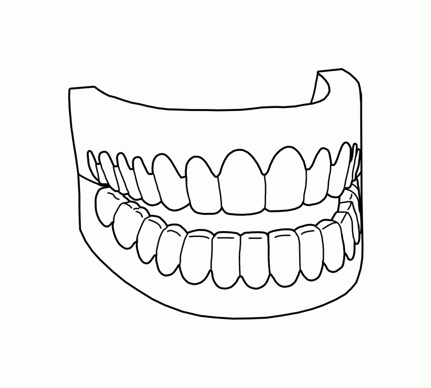 Mouth With Teeth Coloring Page Coloring Pages
