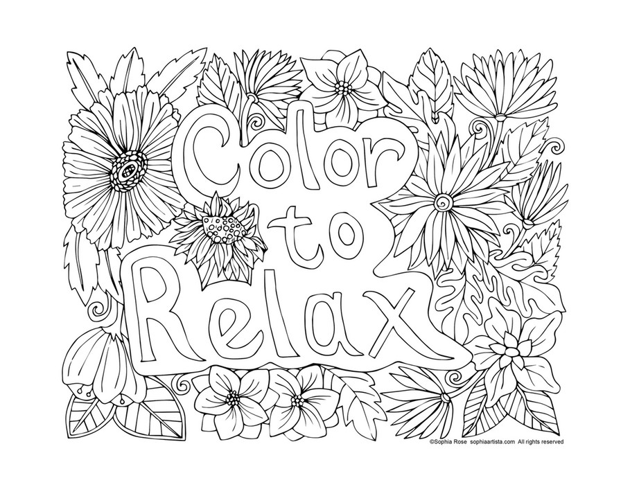 Relax Coloring Pages - Coloring Home