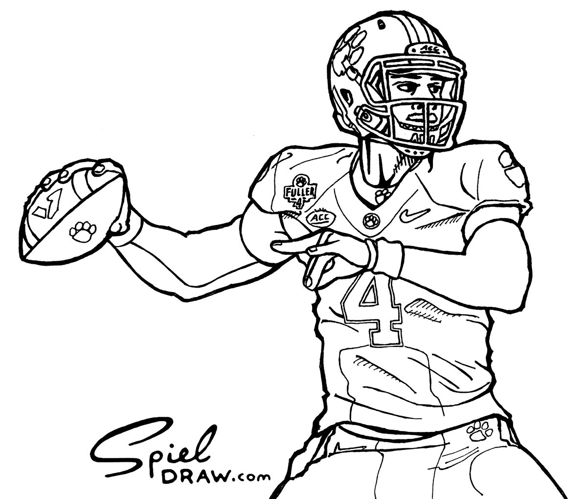 287 Cartoon College Football Coloring Pages with disney character