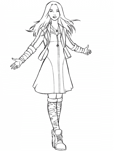 Avengers Scarlet Witch coloring page ...supercoloring.com