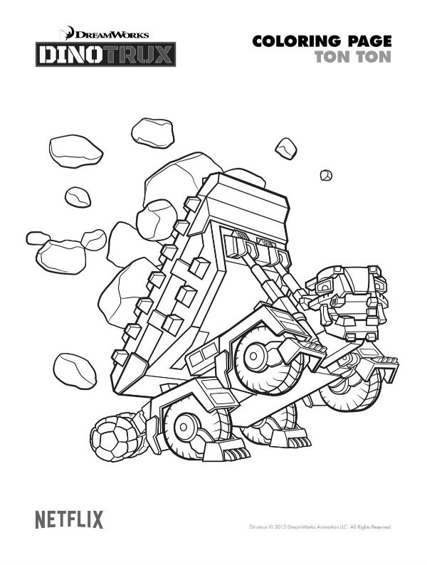 Free Printable Dinotrux Ton Ton Coloring Page | Mama Likes This | Coloring  pages, Coloring pages for boys, Mermaid coloring pages