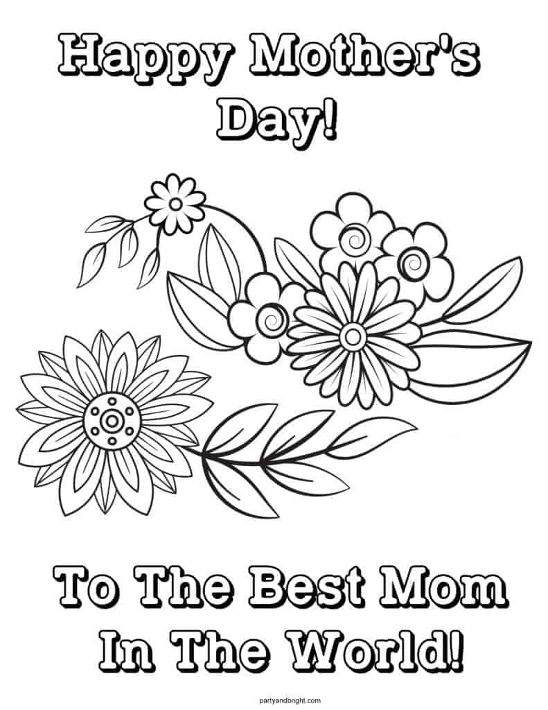 Mother's Day Coloring Pages For Kids: A fun gift for mom!