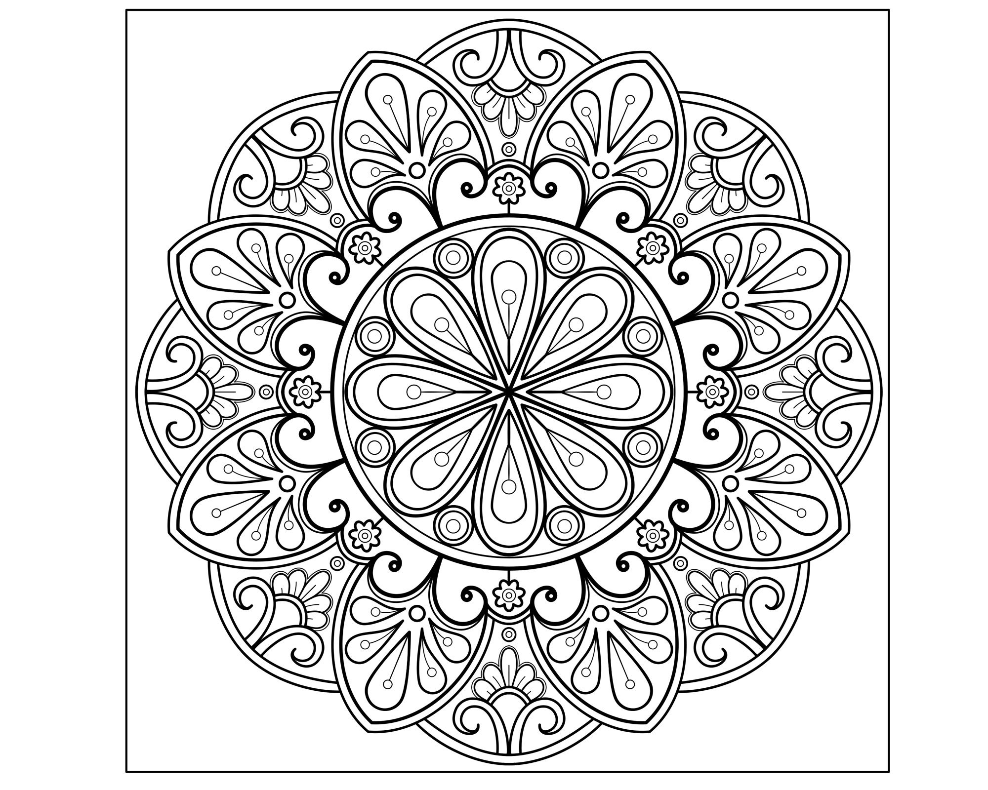 125 Pages Adult Coloring Book PDF Adult Mandala Coloring Book - Etsy