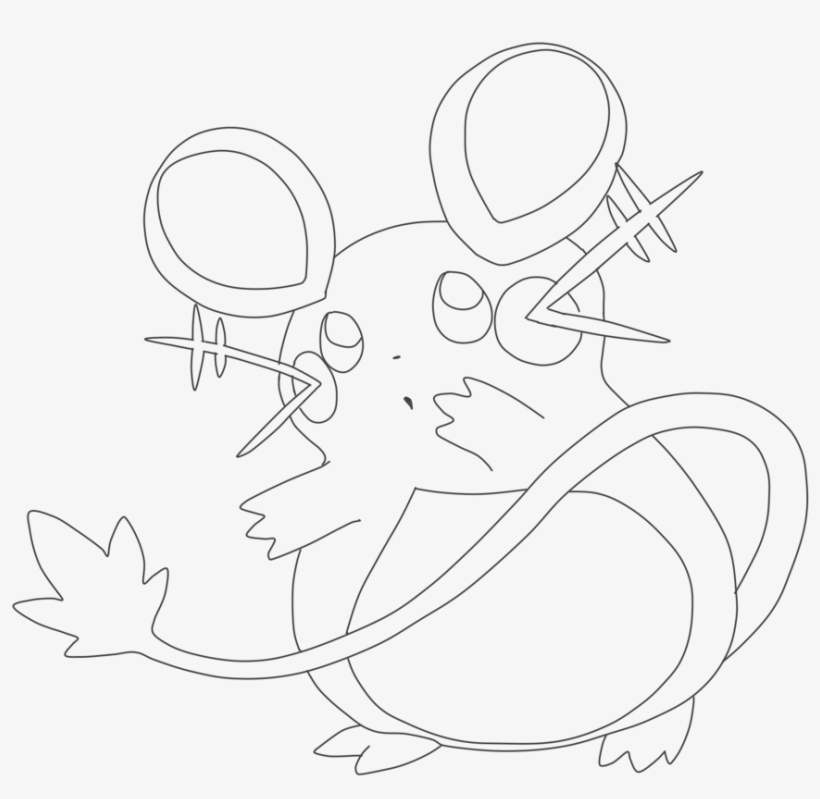 Dedenne Coloring Pages Transparent PNG - 864x800 - Free Download on NicePNG