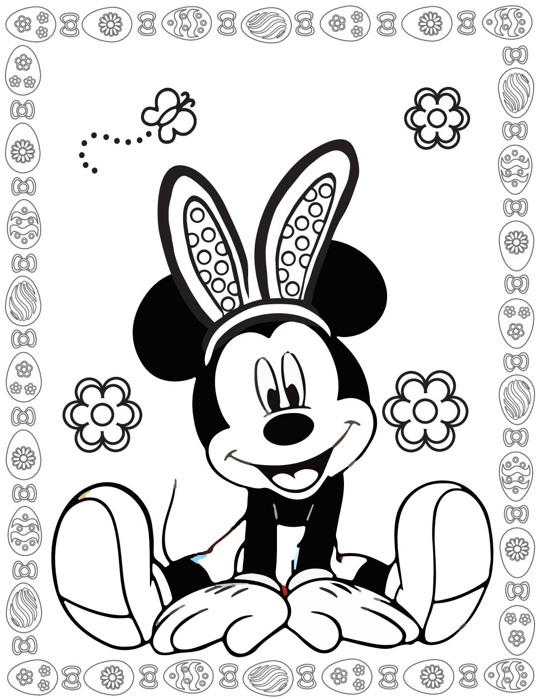 Coloring Page 5 Mouse Easter