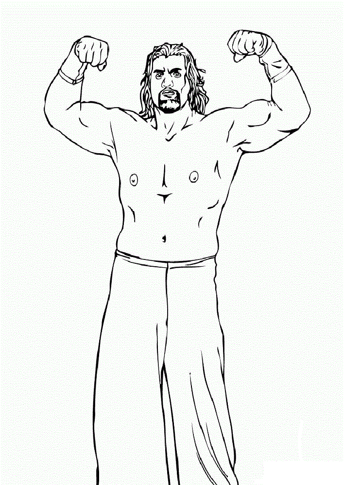 Free Printable World Wrestling Entertainment Or WWE Coloring Pages