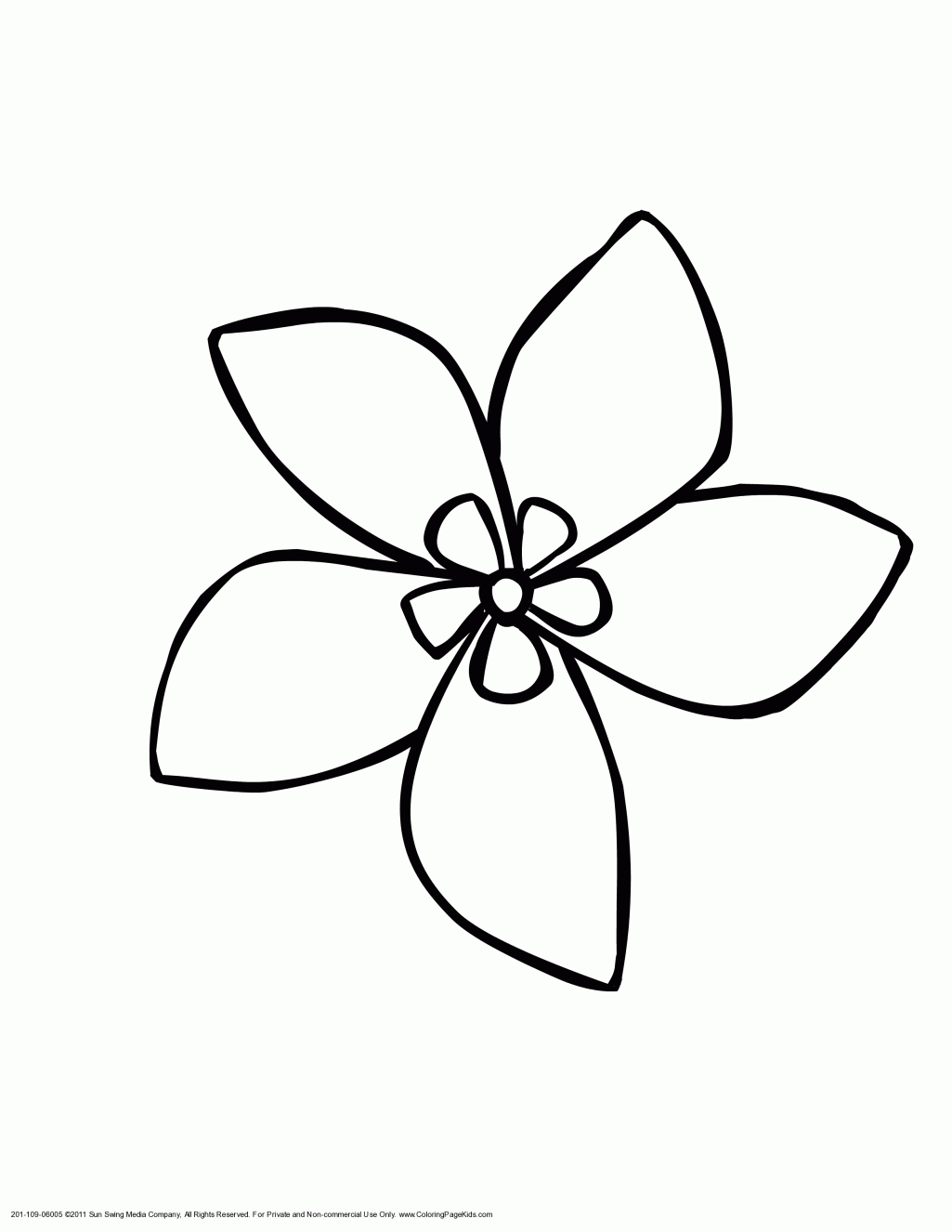 Printable Luau Flowers - Coloring Pages for Kids and for Adults