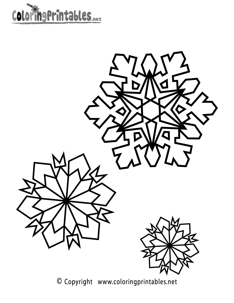 Winter Snowflakes Coloring Page - A Free Seasonal Coloring Printable