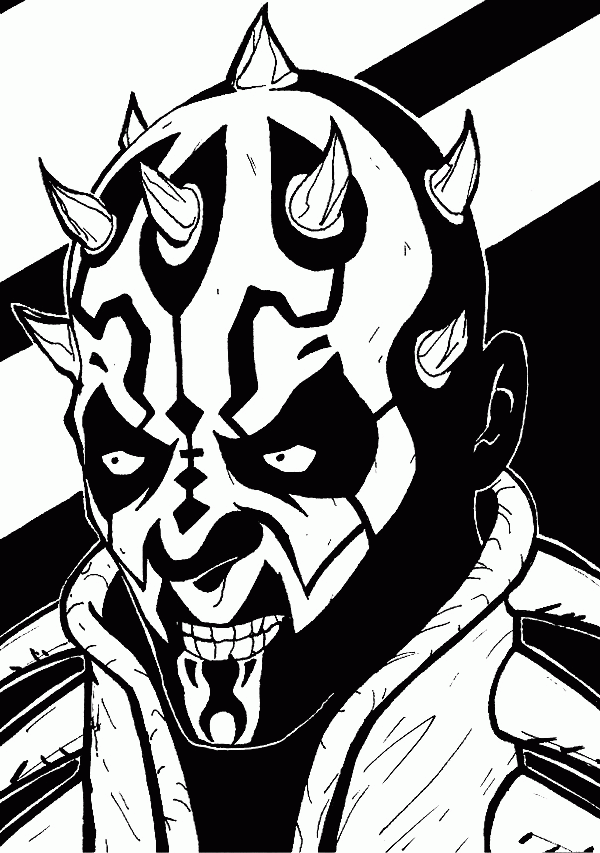 Darth Maul Coloring Page - Coloring Home