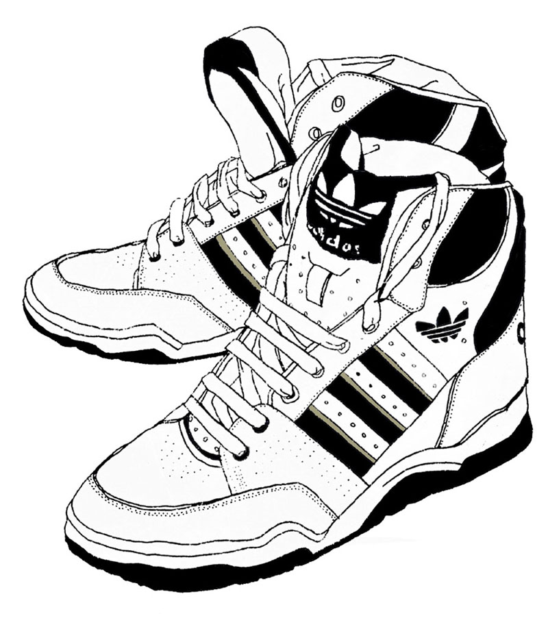 Adidas Cartoon Shoes Drawing Sketch Coloring Page, Adidas ... - Coloring  Home