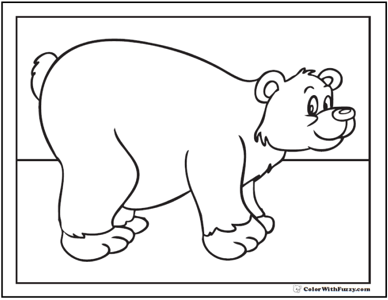 Bear Coloring Pages: Grizzlies, Koalas, Pandas, Polar, and Teddy ...