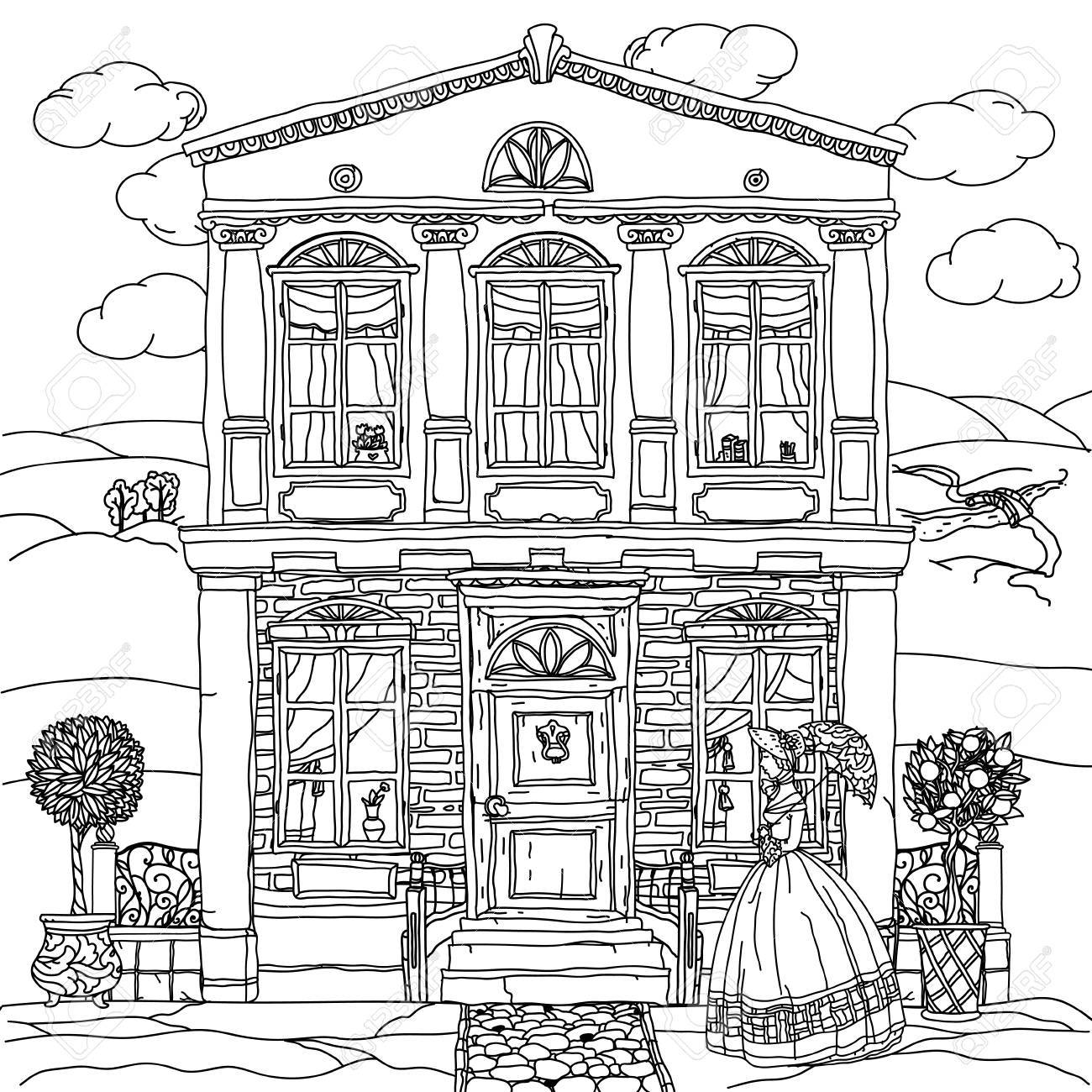 Download Victorian Houses Coloring Pages - Coloring Home