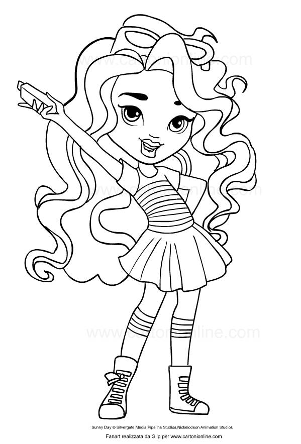 Drawing of Rox from Sunny Day coloring page