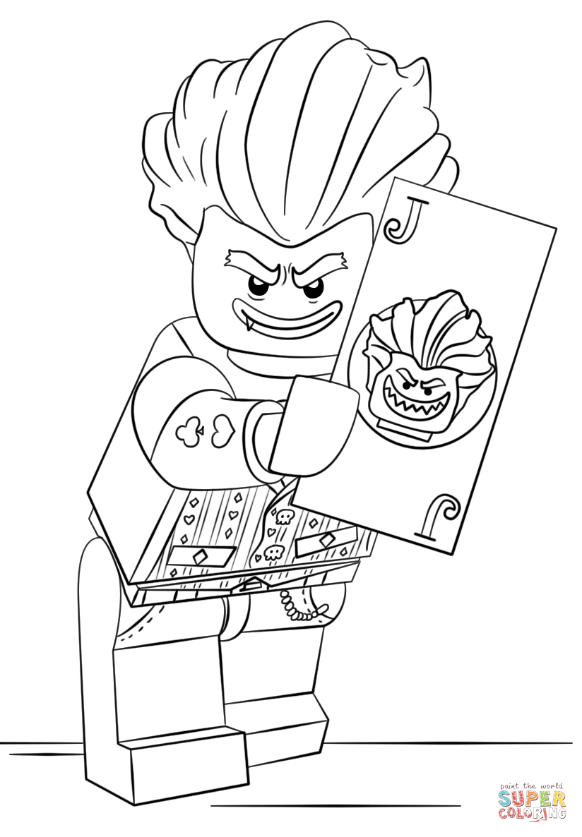 Lego Arkham Asylum Joker coloring page | Free Printable ...