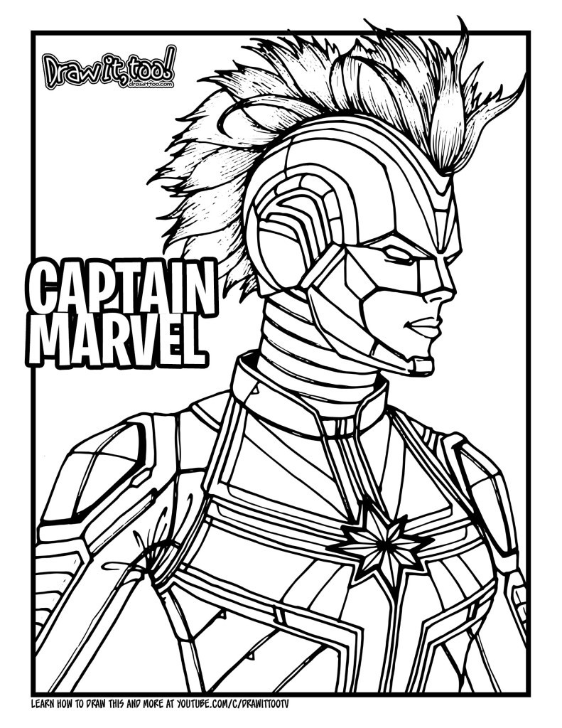 Captain Marvel Coloring Pages Coloring Home