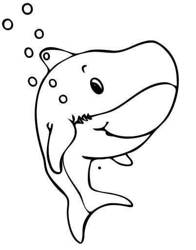 Baby Shark - Coloring Page | Shark coloring pages, Coloring ...
