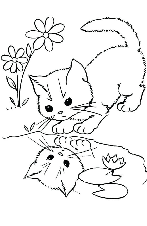 Cute Kitten Coloring Pages Idea | Animal coloring pages ...
