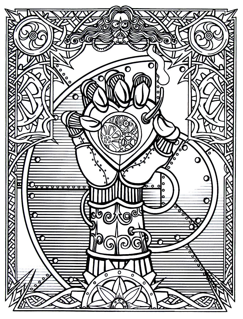 Steampunk Coloring Pages Coloring Home