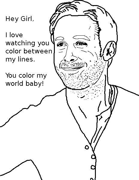 Coloring Page World - Ryan Gosling Meme Free coloring Page ...