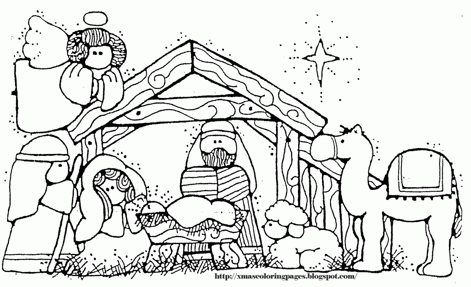 Christmas Coloring Nativity Scene Ian Dale   Colorine.net   20 ...