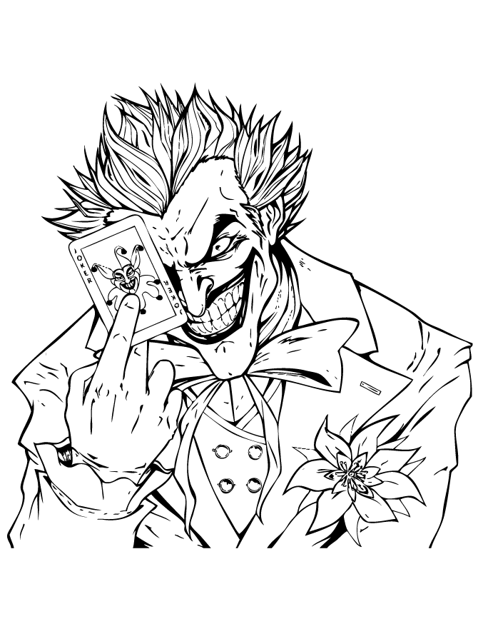 Cartoon Joker Coloring Pages - Coloring Pages For All Ages