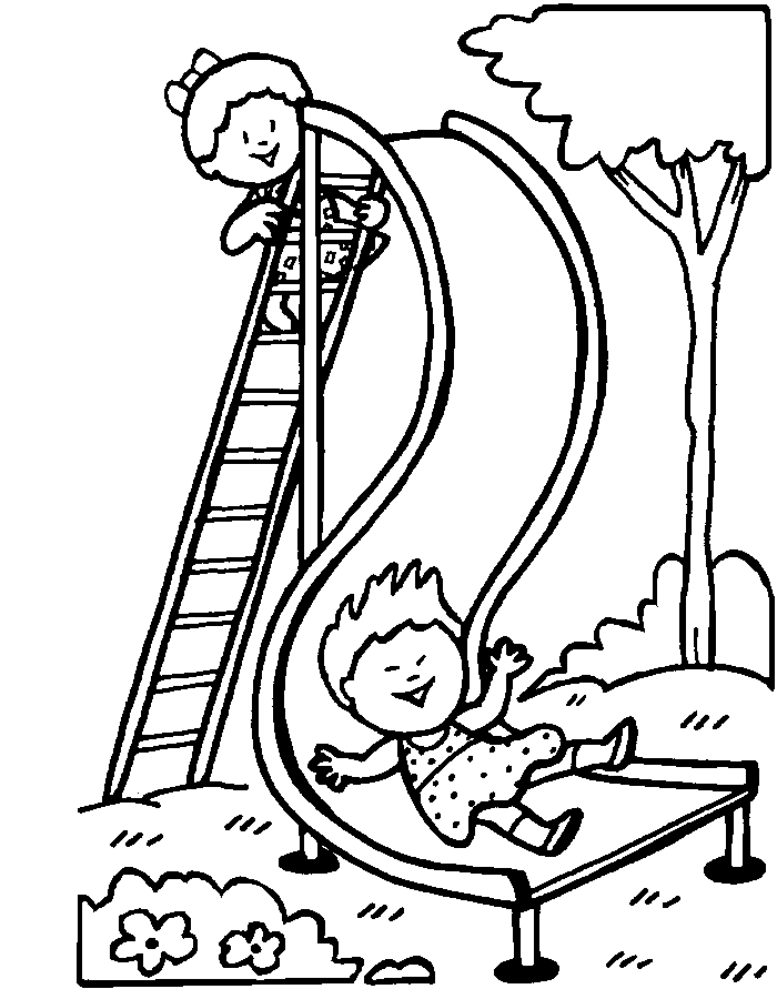 At The Playground Coloring Pages - Coloring Pages For All Ages