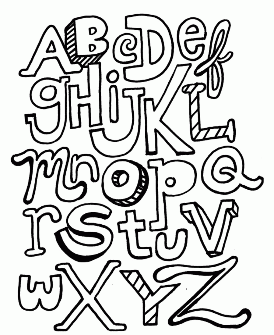 Download Alphabet Coloring Pages Printable Letter Free Printable Letter Coloring Home