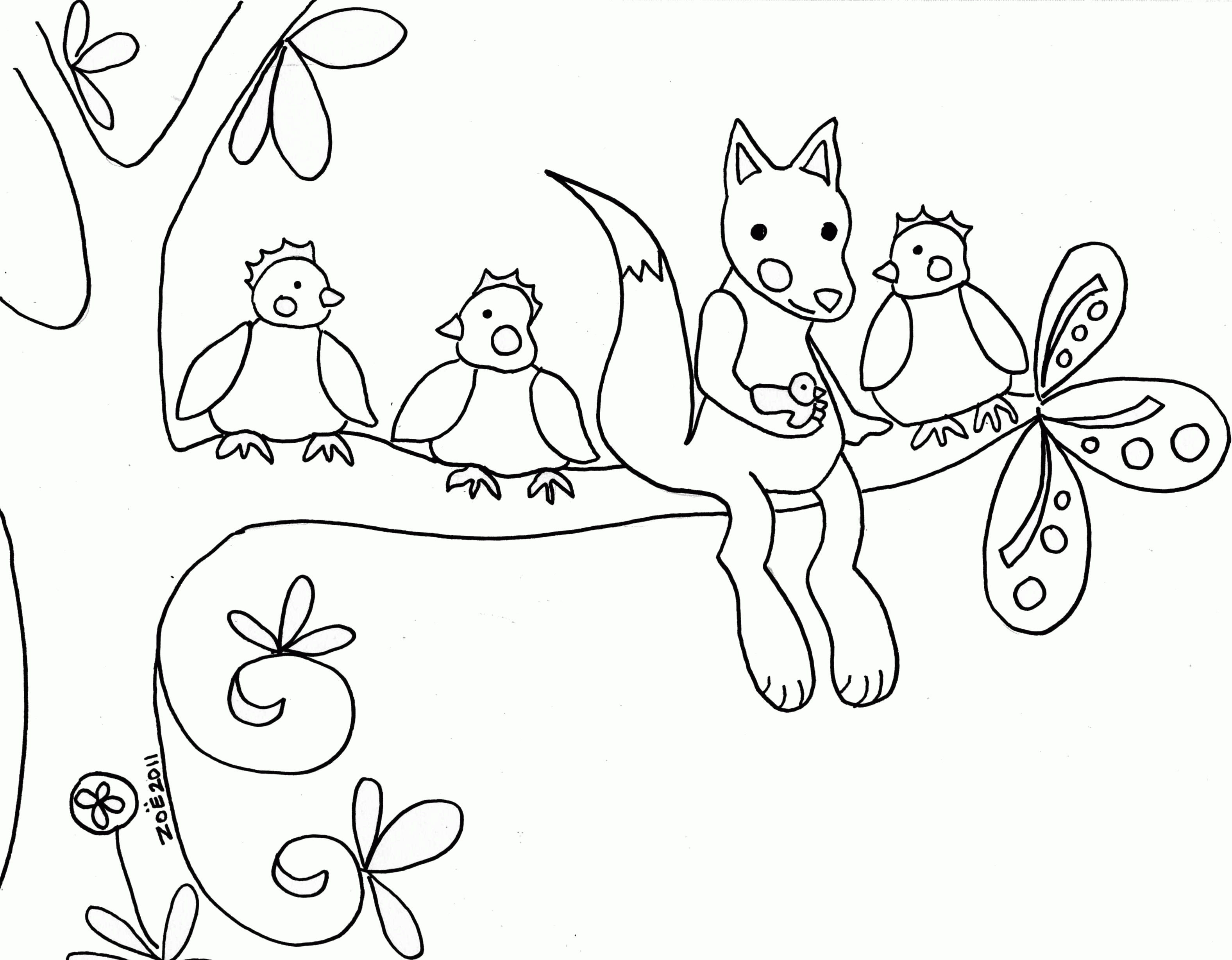 Download Woodland Animal Coloring Page - Coloring Home