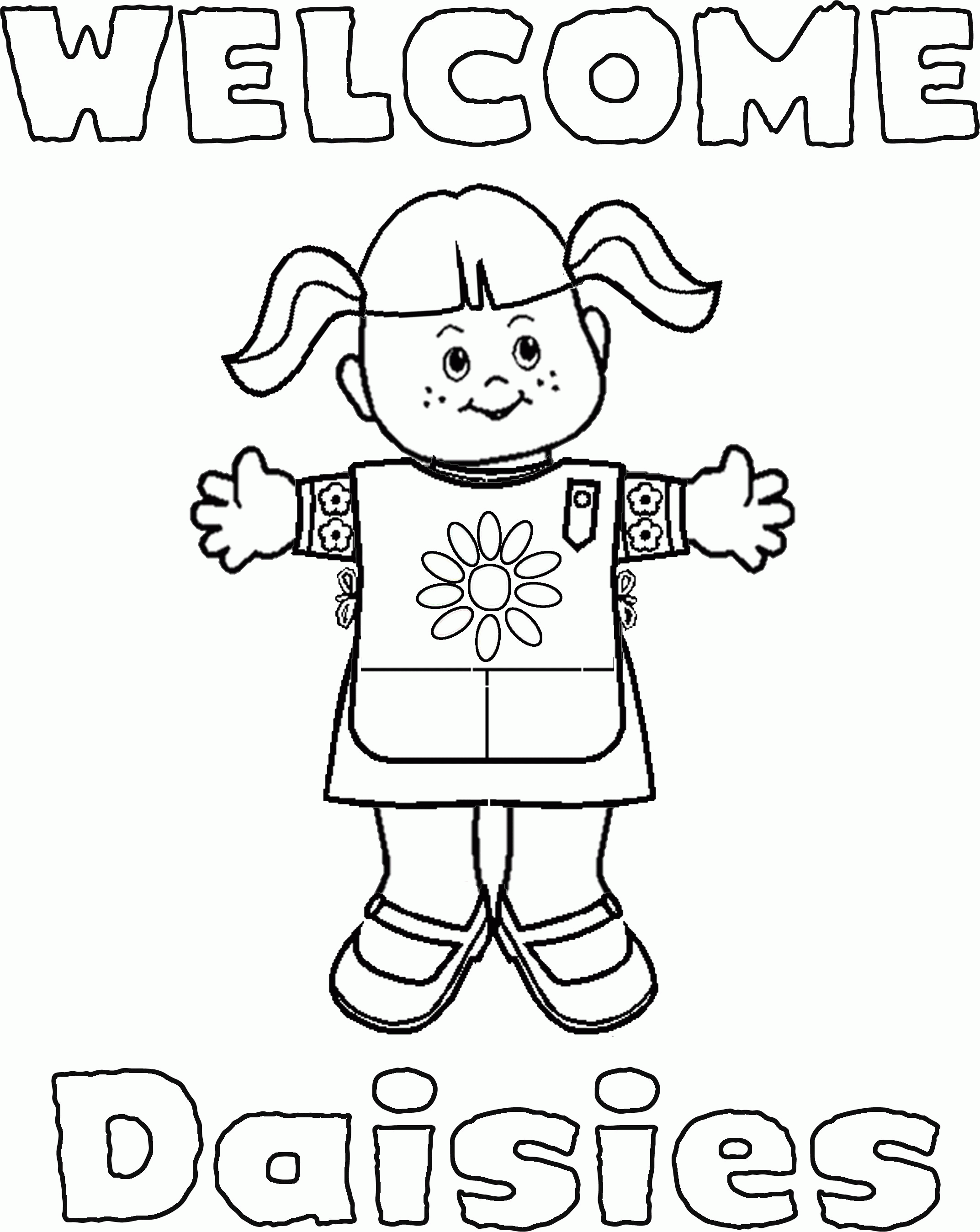 coloring pintables. free coloring pages of daisy scouts. girl ...