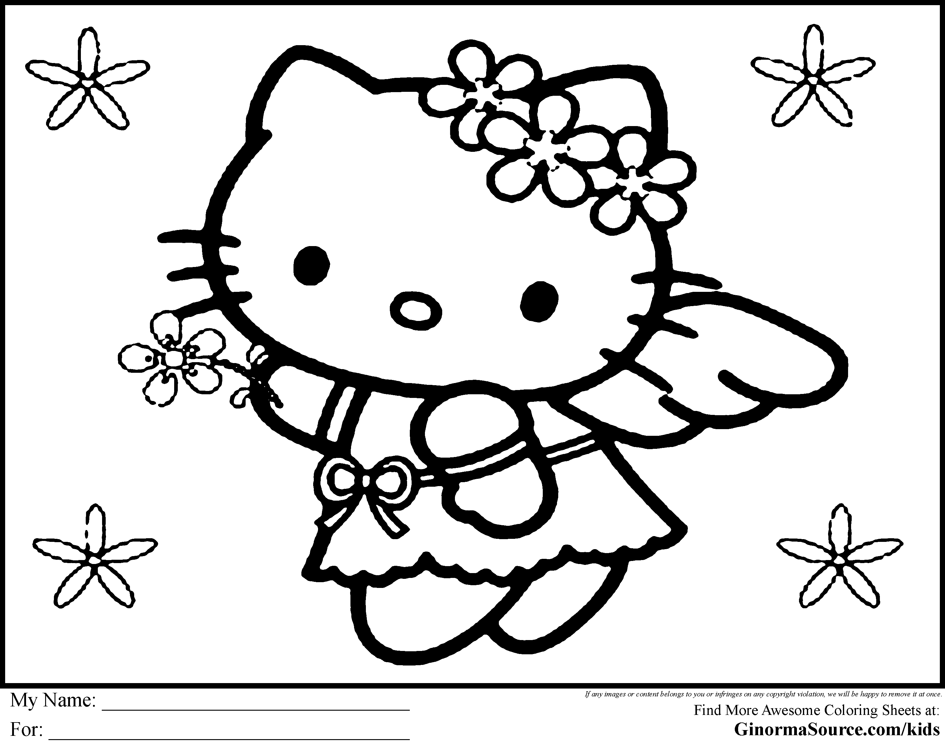 Hello Kitty Coloring Pages Pdf   Coloring Home