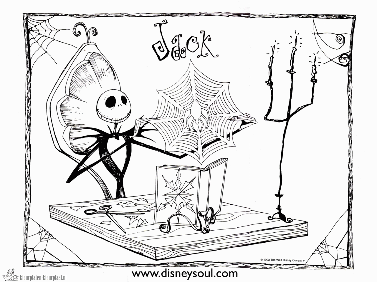 Nightmare Before Christmas Coloring Page