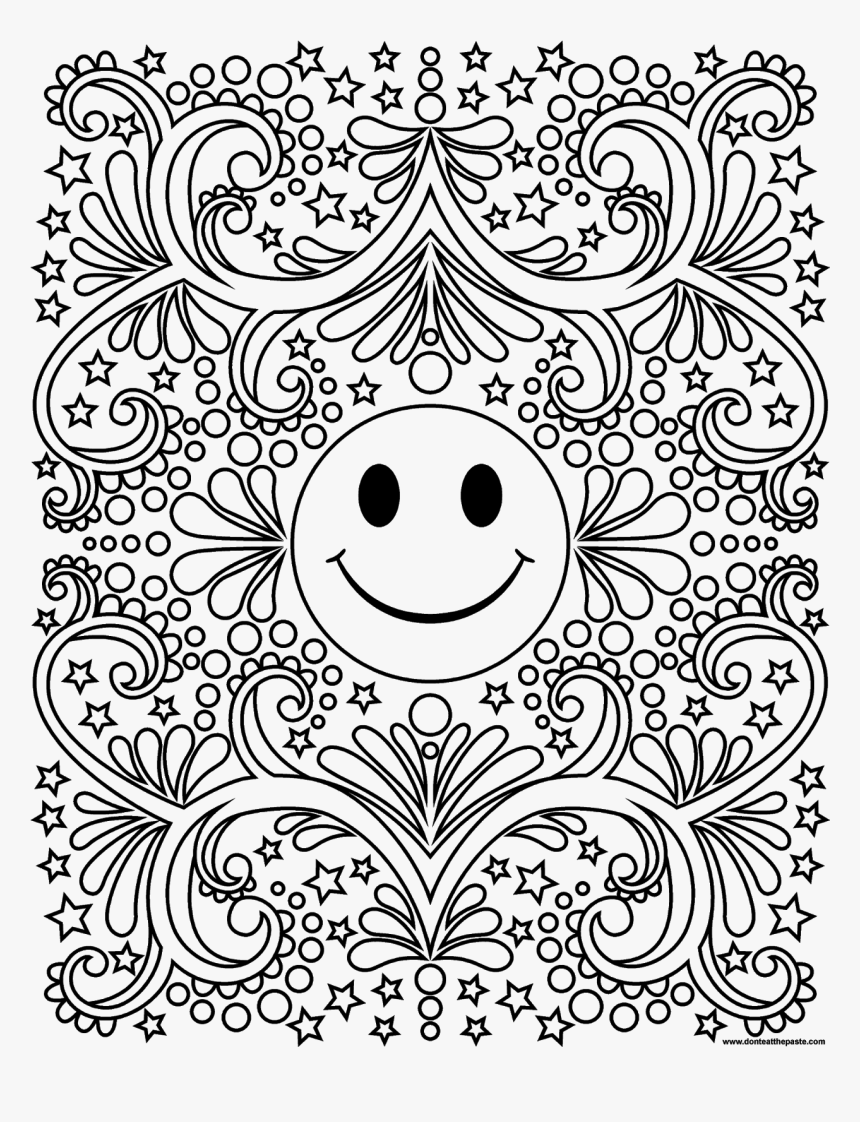 Free Printable Happy Face Smiley Coloring Page Available, HD Png Download ,  Transparent Png Image - PNGitem
