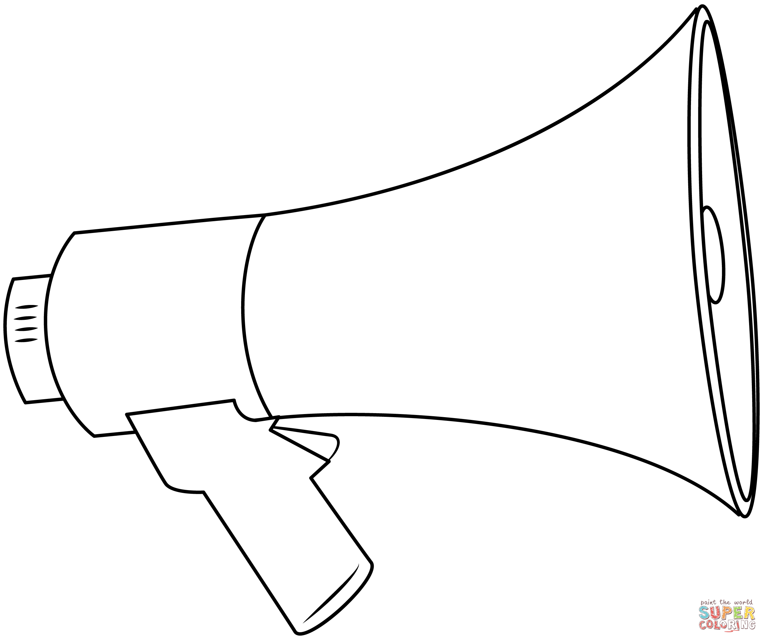 Megaphone coloring page | Free Printable Coloring Pages