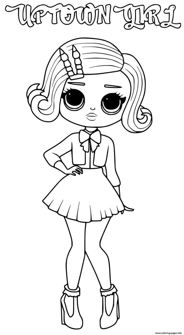 Print Uptown Girl Lol Omg Coloring Page. Unicorn Coloring Page