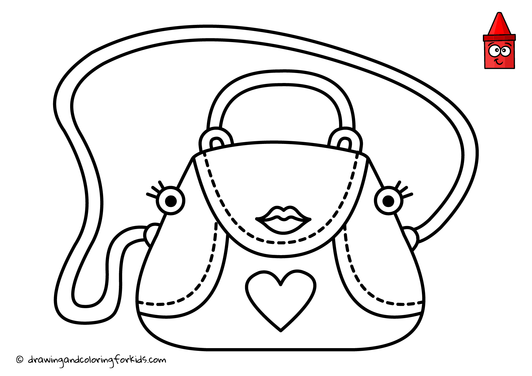The best free Purse coloring page images. Download from 95 free ...