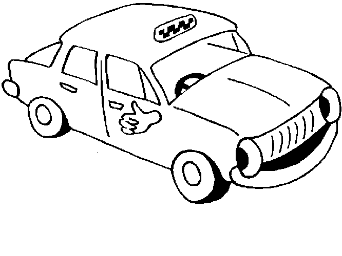 Taxi Coloring Pages Printable free image