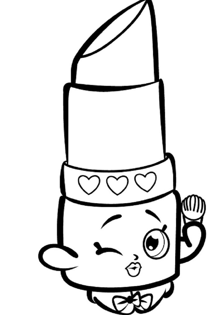 Shopkins Coloring Pages Lipstick | Shopkins coloring pages free ...