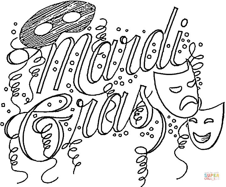 Festival Of Mardi Gras coloring page | Free Printable Coloring Pages