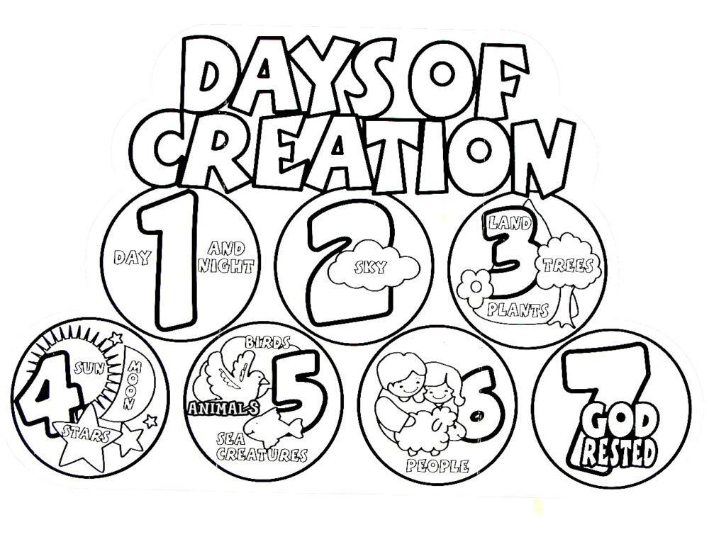 Coloring Pages Creation Story Craft Free For Preschoolers Days ...