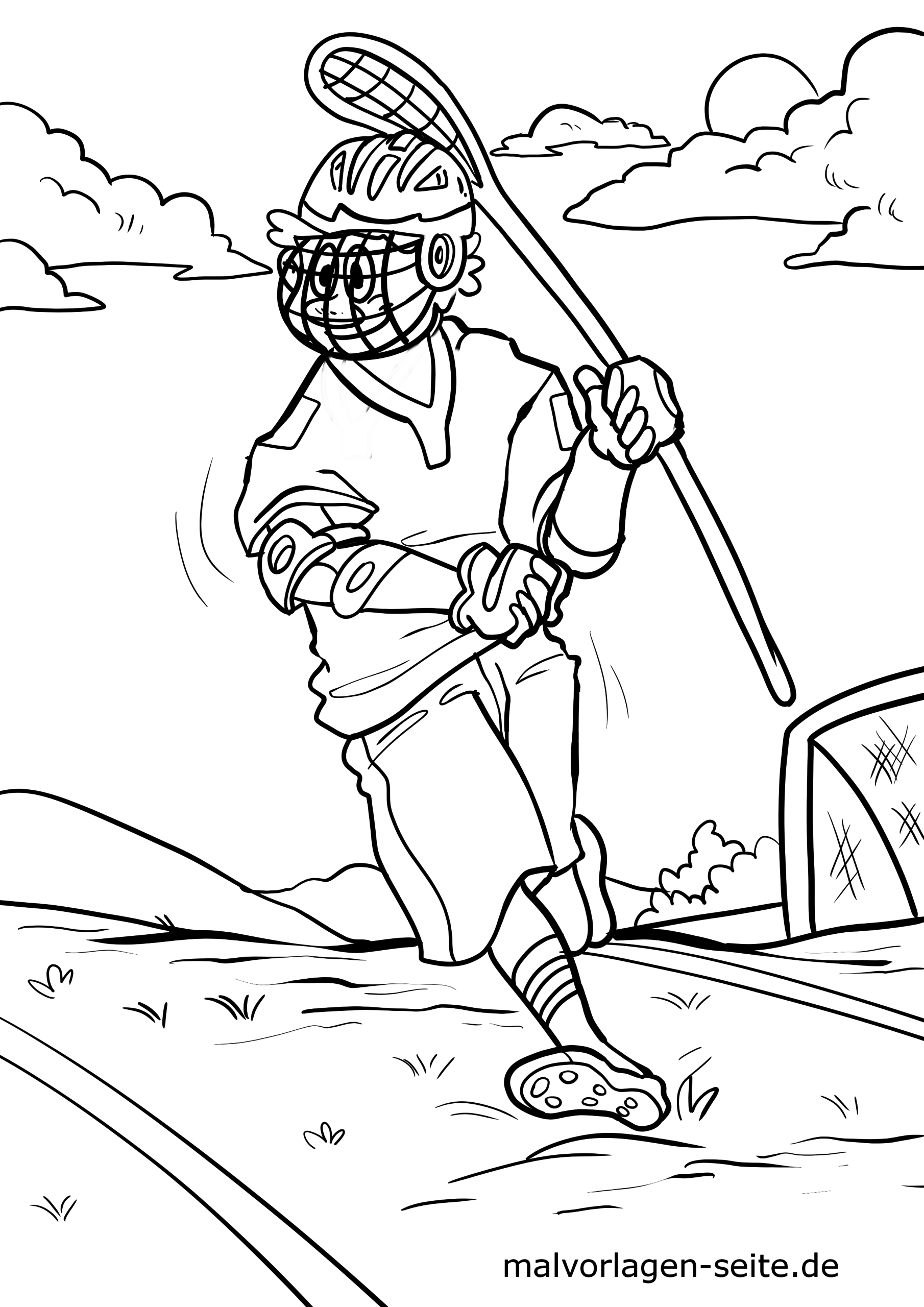 Coloring page lacrosse Sports coloring page download free