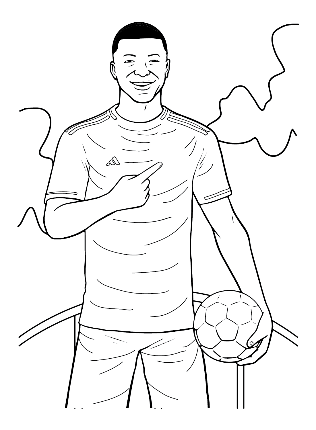 Kylian Mbappé Free Coloring Pages - Kylian Mbappé Coloring Pages - Coloring  Pages For Kids And Adults