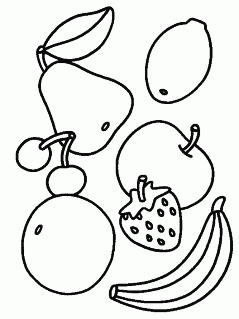 health food coloring pages - Clip Art Library