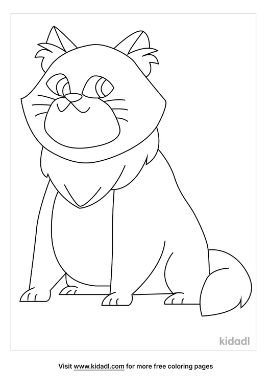 Fat Cat Coloring Pages | Free Animals Coloring Pages | Kidadl