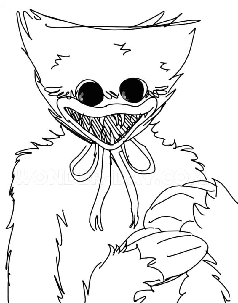 Monster Huggy Wuggy Coloring Page   Free Printable Coloring Pages ...