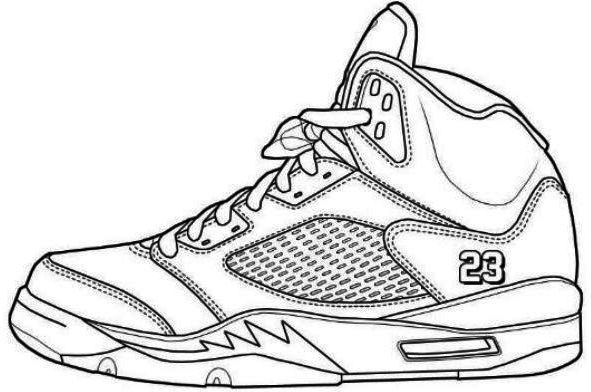 Air Jordan Shoes Coloring Pages to Learn Drawing Outlines - Coloring Pages  | Sneakers drawing, Jordan coloring book, Sneakers illustration