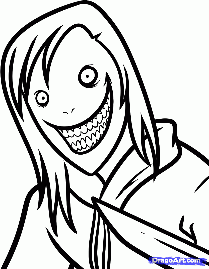 Jeff The Killer Coloring Pages - Coloring Home.