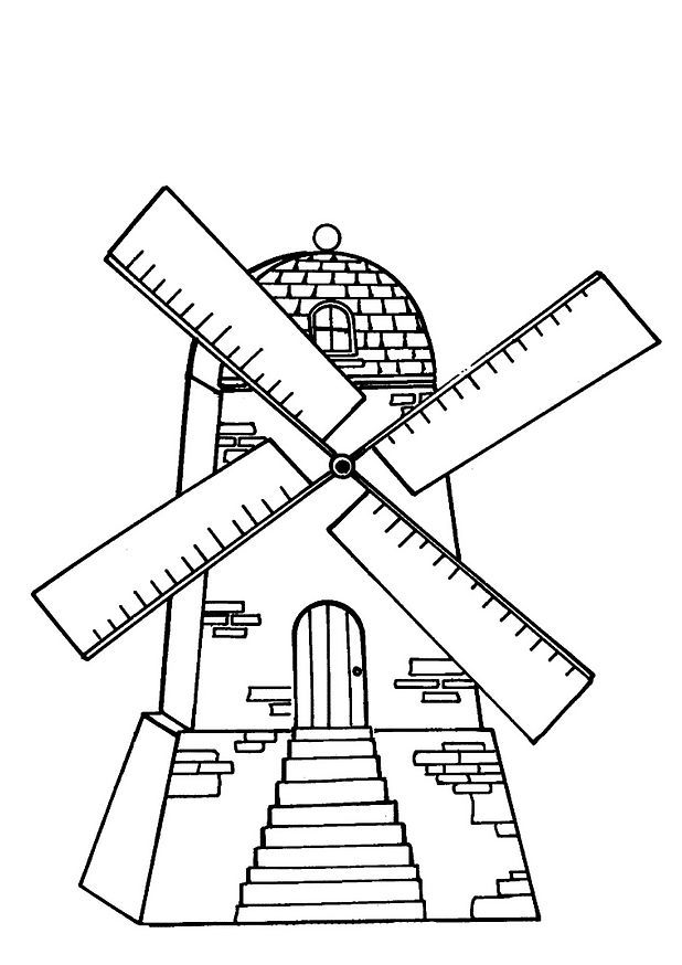 Kids-n-fun.com | 18 coloring pages of Windmills