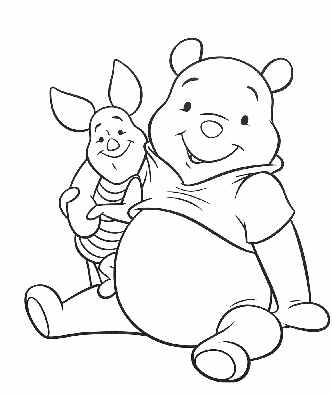 Winnie the pooh, Colouring pages and Silhouette