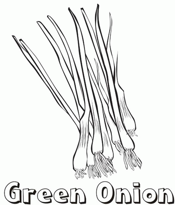 green onion coloring pages - Clip Art Library