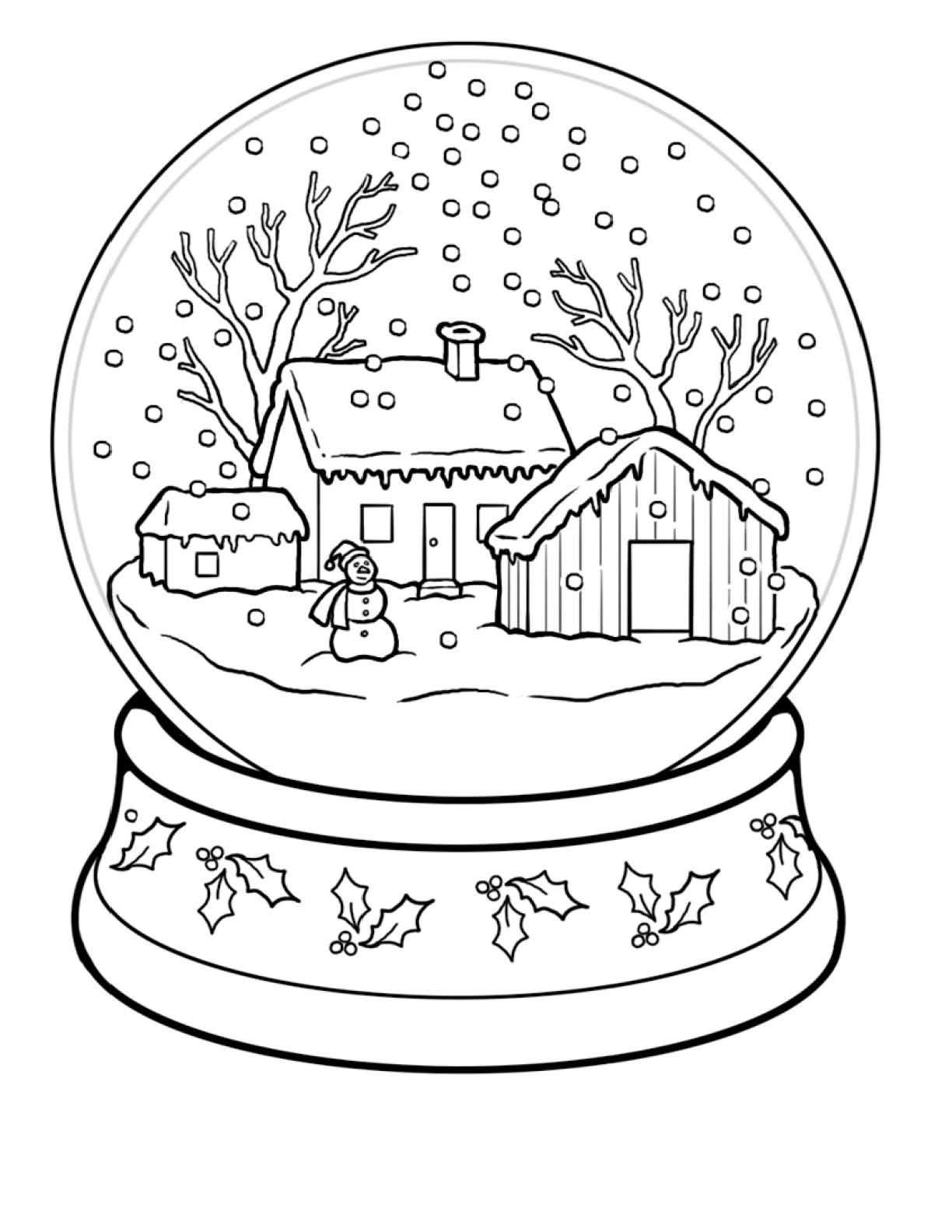 Winter Scenes Coloring Pages Printable   Coloring Pages Winter ...